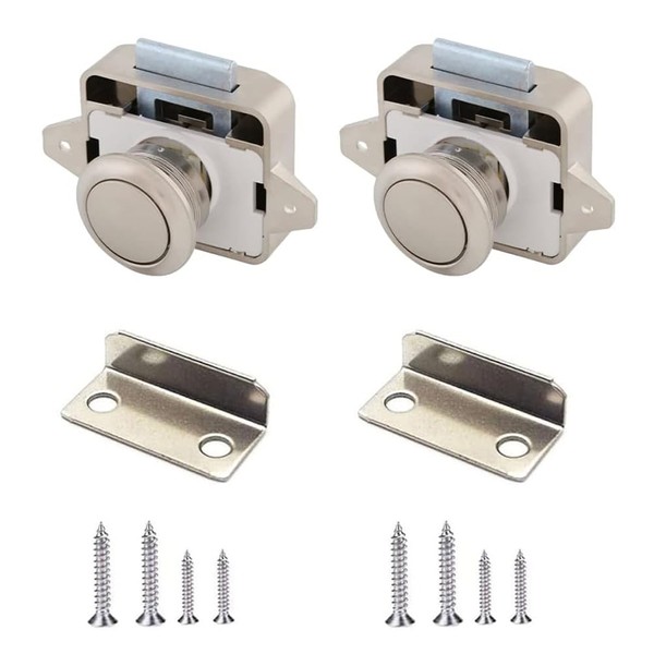 2 Pieces Cabinet Lock Catch, Push Lock, Push Lock Furniture