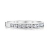 Tesori & Co 10k Solid White Gold Channel Wedding Band