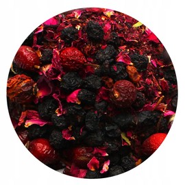 Fruit Tea Wild Fruit Joy ● Aronia Fruit ● Rose Hip ● Hibiscus Flower ● Rose Petals ● Sea Buckthorn Fruit ● Blueberry Fruit