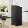 Tangkula Floor Standing Podium, Wooden Speaking Lectern with Adjustable Shelf,