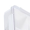 4 Compartment Snack Box Transparent Multifunctional Tight Sealing Divided Food