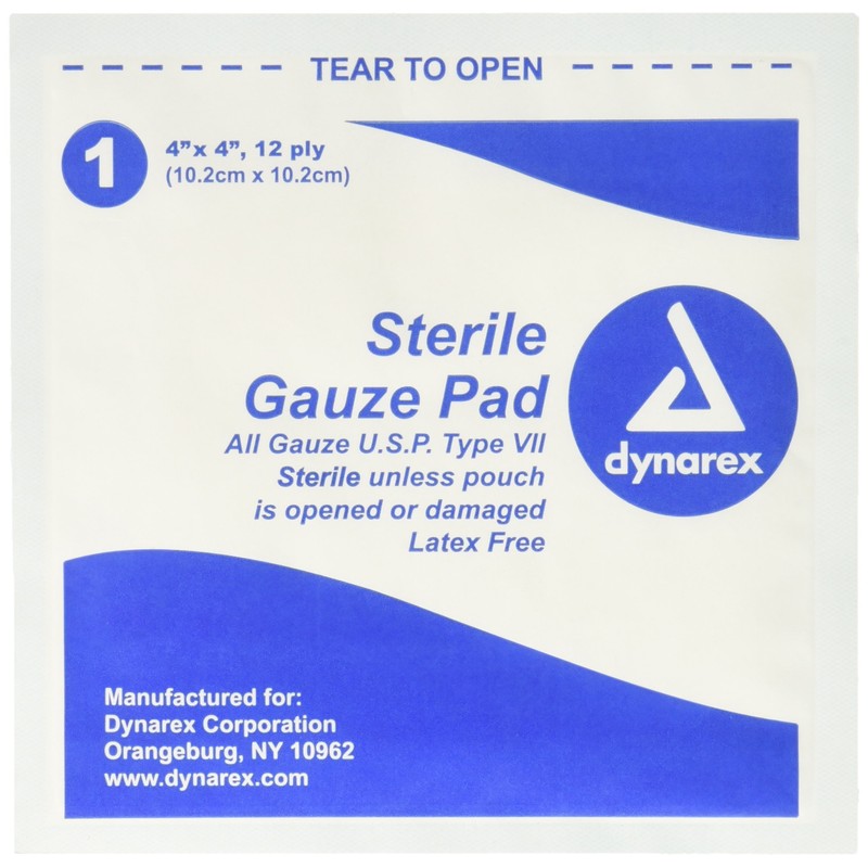 Medique Products 62012 Sterile Gauze Pads, 4-Inch By 4-Inch, 10