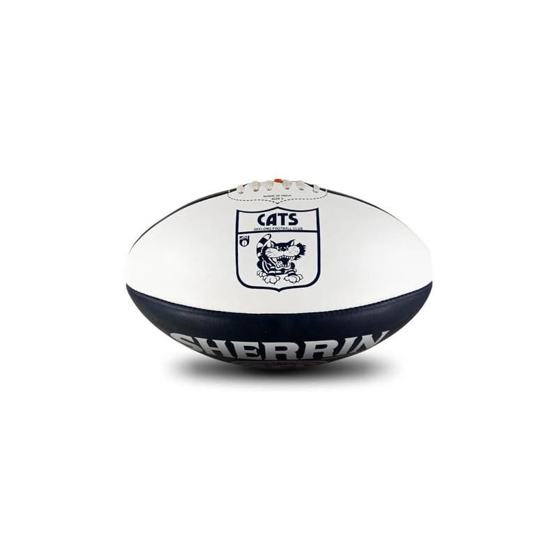 Sherrin Geelong Cats AFL Club Leather Football, Size 5
