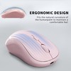 NRGYEZ Bluetooth Wireless Mouse,2.4G&BT5.0 USB Computer Mouse with 3-Level, Silent
