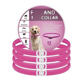 4 Pieza Collar con Hebilla, 65CM/26.6in (Rosa)