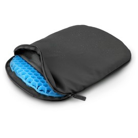 Mosh Kamper Light Outdoor Gel Seat Cushion with Carabiner, Outdoor Seat Mat/Gel Cushion, Waterproof Portable, Oxford Fabric Seat Pad (Grey/Black)