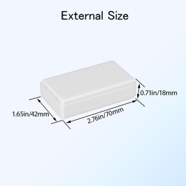 HoHaing Project Box 8 Pieces Electrical Box Small Junction Box ABS Plastic Enclosure Power Electronic Case White 2.76" x 1.65" x 0.71"(70 x 42 x 18mm)
