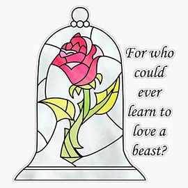EB Store Beauty And The Beast Quote Vinyl Waterproof Sticker Decal Car Laptop Wall Window Bumper Sticker 5''