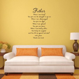 Father When I am Tired Faith Quotes Wall Decals VWAQ