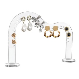 xtemtoamz Earring Stand Acrylic Earring Stand, Earring Storage Mountains Earring Holder Jewellery Stand Earrings Storage for Jewellery Display of Earrings, Stud Earrings, 20 x 15 cm