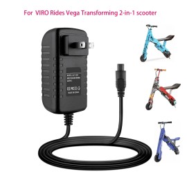 for VIRO AC Adapter battery charger for VIRO Rides Vega Transforming 2-in-1 scooter