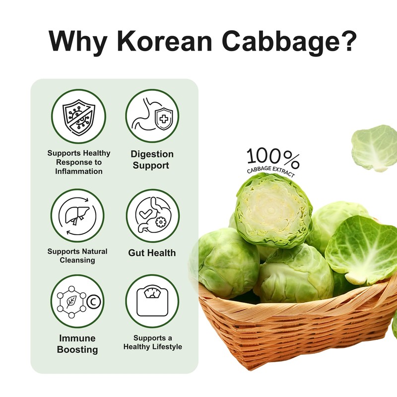 TerraPick Korean Cabbage Juice – Gut Health & Digestion Support,