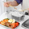 Lunch Box, 2 Tier Stainless Steel Food Container Metal Lunch