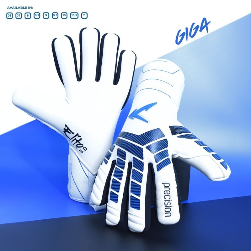 Precision Elite 3.0 Giga Goalkeeper Gloves, 4 mm Giga Latex