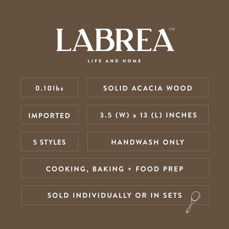 Labrea Life and Home 1pc Solid Acacia Wood Skimmer Kitchen