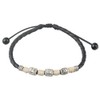 Ancient Tribe Handmade Adjustable Black Leather Anklet,Women's (White)