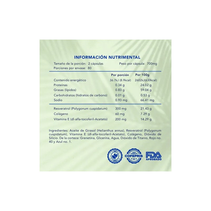 Resveratrol Vitamina E 160 Cápsulas Naturagel
