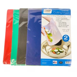 Chop Chop 8 Flexible Kitchen Fruit Vegetable Crafts Cutting Chopping Table Mats Board USA