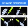 Mineup Glow Sticks Fishing, Pack of 6 Fishing Alarm Bell,
