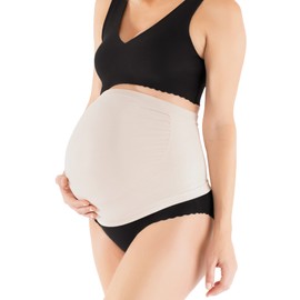 Belly Bandit Belly Boost Pregnancy Support Band - Comfortable & Discreet Grow-with-You Pregnancy Belly Band with Ultra-Soft & Breathable Knit, Nude, Small