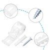 GLADFRESIT 4 Sets Roman Blind P Clips, Plastic Clear Roller