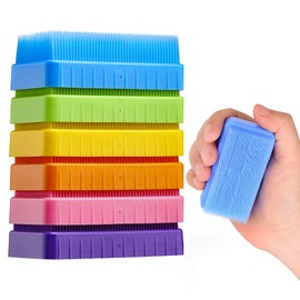 Special Supplies Sensory Brush Therapressure Therapy Brush for Occupational and Sensory Brushing, Stimulating, Calming Tools for Kids and Adults, Soft Flexible Bristles, Latex Free (Colored 6-Pack)