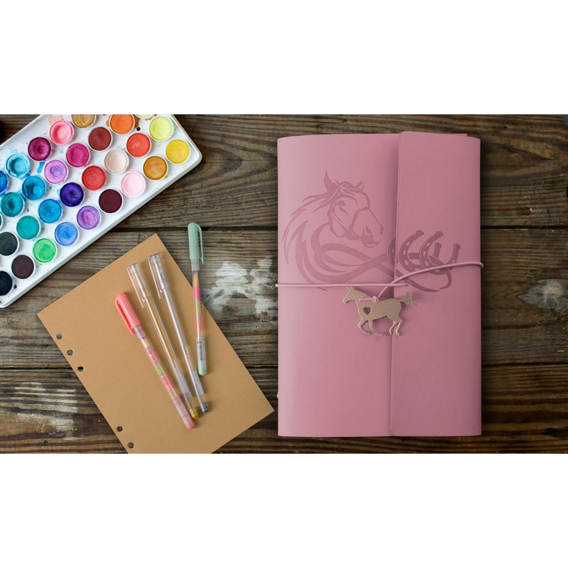 Cantik Horse Journal Notebook 7PC Set - Horse Notebook Gift