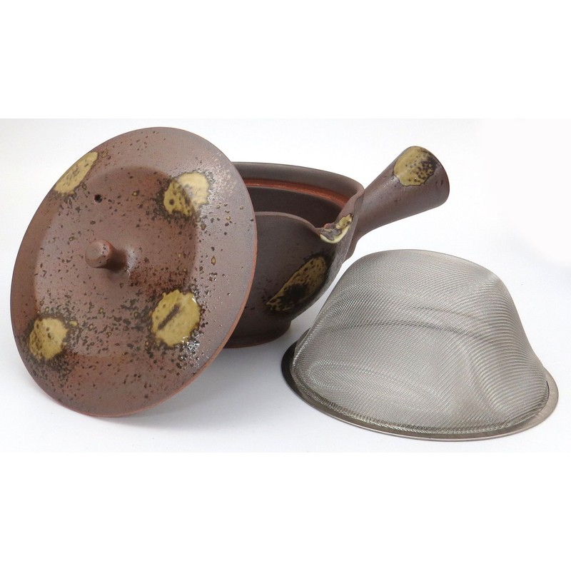 波佐見焼 耕窯 うま味出し 急須 (ステンレス茶こし付) 焼〆 (茶)