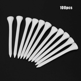 Tees, Unbreakable Transparent Tees, 100 Pieces, 70 Mm, Wooden Tees, Training Exercise Ball Holder Beginners