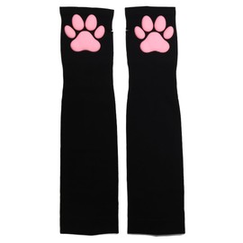[deaizaka.biz] Squishy Puni 3D Paw Arm Cover Stylish Cute UV Protection Sun Protection Cat Punch Item (Black)