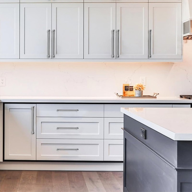 CABDM 4 Inch 10 Pack Solid Kitchen Cabinet Handles Heavy