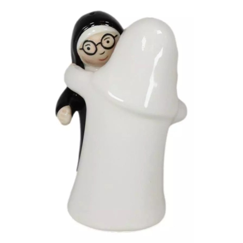 Ebros Gift Black And White Dressed Dancing Nuns Cute Ceramic