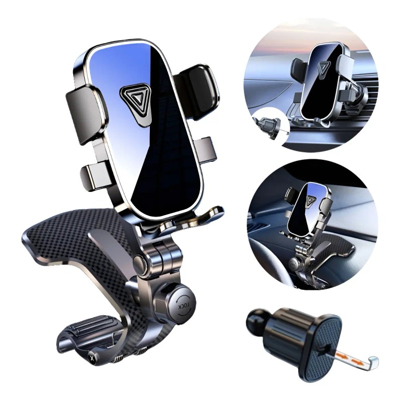 Soporte Para Celular Coche,porta Celular Carro 3en1 Estable