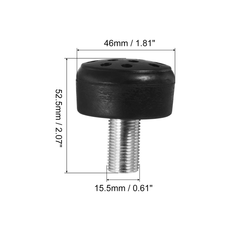 PATIKIL Roller Skate Toe Stops with 0.6'' Bolts, 1 Pair