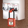 Master Lock 406RED 406 Dielectric thermoplastic Safety Padlock, Red, 9.8