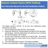 Gascem Door Knob Lockout Device (Matt Silver, 1 Padlock). Door