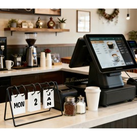 Foldable & Reusable Metal Flip Calendar - Large Display Daily Desktop Decoration, Modern Farmhouse Style for Home/Office/Store