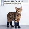 PUMYPOREITY 2 Pairs Anti Scratch Socks for Cats, Soft Paw