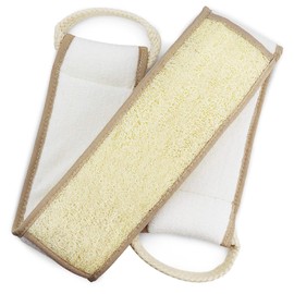 Natural Loofah Back Scrubber - Exfoliating Sponge for Shower - Loofah Clean Your Back Deeply - Vegetable Scrubber for Men and Women - 100% Biodegradable Compostable Plastic Free (Pack 1)