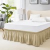 FreshCulture - Falda de cama King con volantes para cama