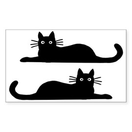 CafePress Black Cats Rectangle Bumper Sticker Car Decal