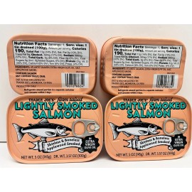 Trader joe’s 4-Pack Trader Joe’s Light Applewood smoked Salmon 5 oz Each Skinless Boneless