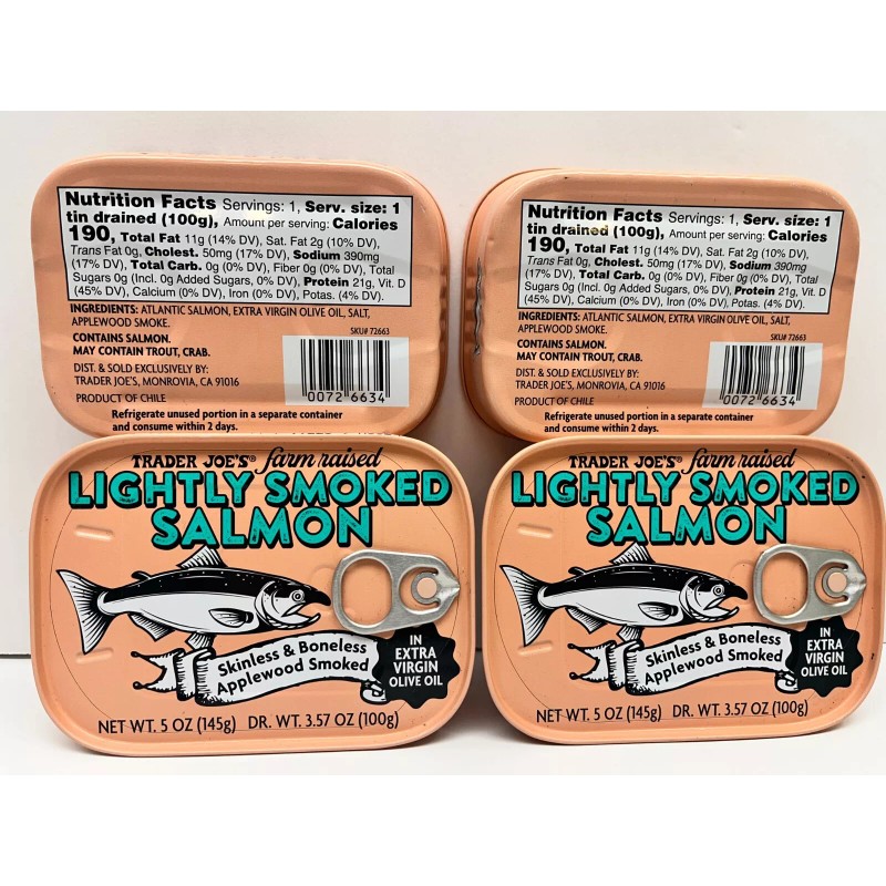 Trader joe’s 4-Pack Trader Joe’s Light Applewood smoked Salmon 5