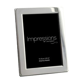 Impressions Juliana Unisex Silver Plated Flat Edge Photo Frame 3.5x5 - Silver