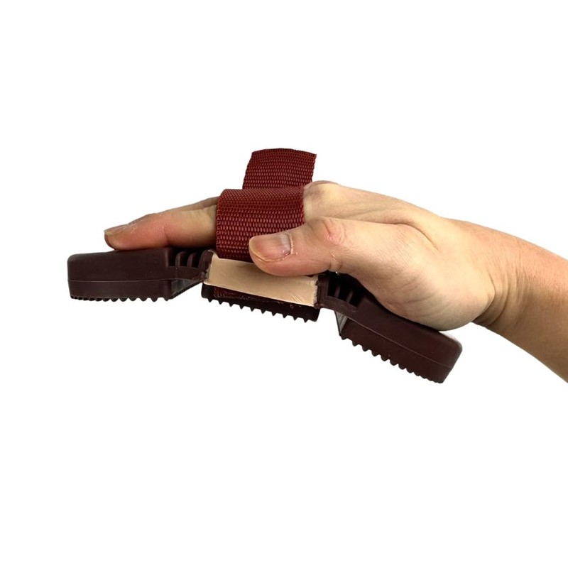 Rubber Curry Comb Massage Brush with Velcro Fastening Flexible Ergonomic