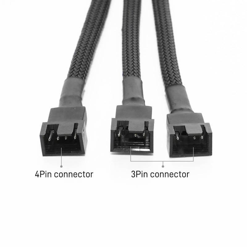 DARKROCK 2 Pack PC Fan Extension 1 to 3 Converter
