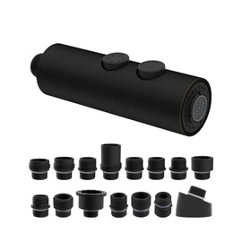 Metal Pull Down Kitchen Faucet Head Replacement with 15 Adapters, Pull Out Sink Spray Head, 2 Function Spray Nozzle Compatible with Moen, American Standard, Delta, Kohler Faucets, Oil-Rubbed Bronze
