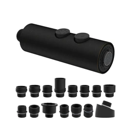 Metal Pull Down Kitchen Faucet Head Replacement with 15 Adapters, Pull Out Sink Spray Head, 2 Function Spray Nozzle Compatible with Moen, American Standard, Delta, Kohler Faucets, Oil-Rubbed Bronze