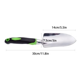 Garden Trowel & Hand Wide Shovel Pointed with Soft Rubberized Non-Slip Ergonomic Handle for Planting, Transplanting, Weeding, Moving and Smoothing Soil - Gardening Gift (Style 1)