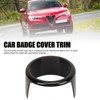 Front Grille Emblem Logo Ring Glossy Black Exterior Badge Decoration